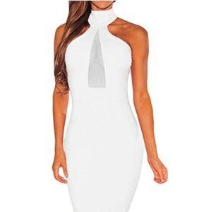 White bodycon dress